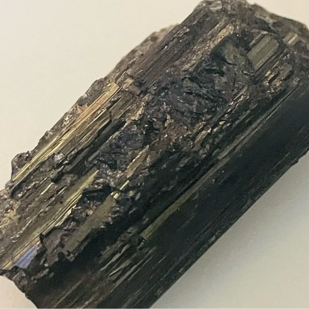 New Black Tourmaline Natural Crystal Free Form  Delicate Stone 34.5g